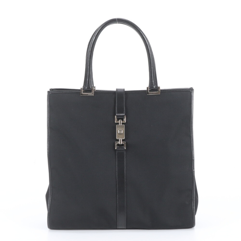 Gucci Jackie 002 1064 Leather Tote Bag Shoulder Handbag Black Women's